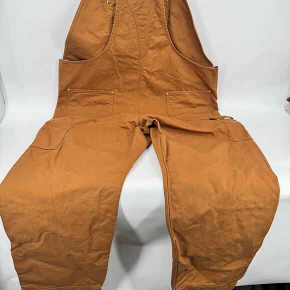Carhartt Bib Overalls Mens 46x34 (48x33 ACTUAL) Relaxed Fit Duck Canvas Utility - Picture 9 of 12